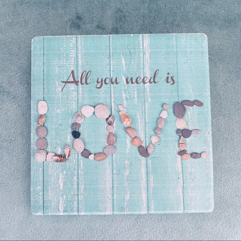 All You Need Is Love Beach Shell coaster